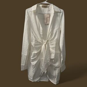 Choosy white mini dress